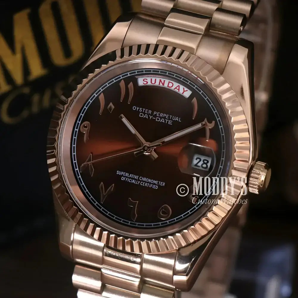 Seikojust | Daydate Rose Gold - Chocolate Arabic