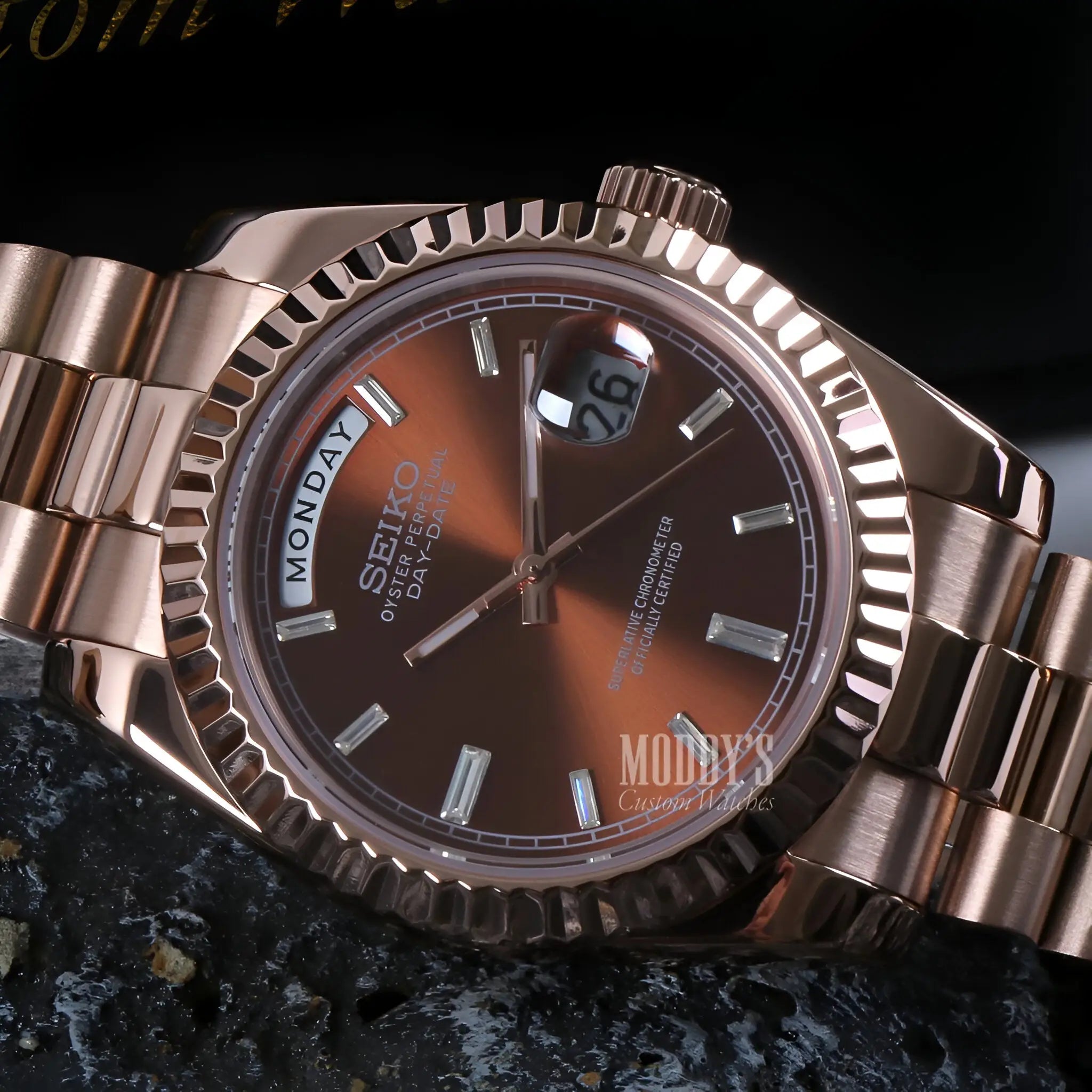 Seikojust | Daydate Rose Gold Chocolate
